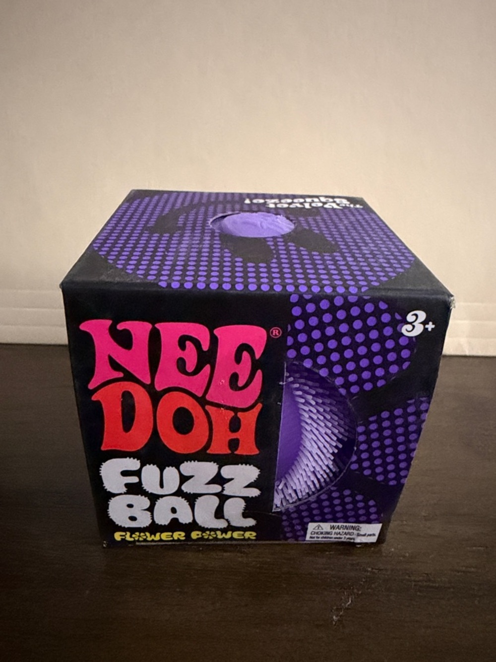 NIB NeeDoh Fuzz Ball Flower Power- Purple